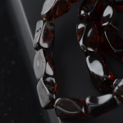 Amber bracelet - cherry color beads